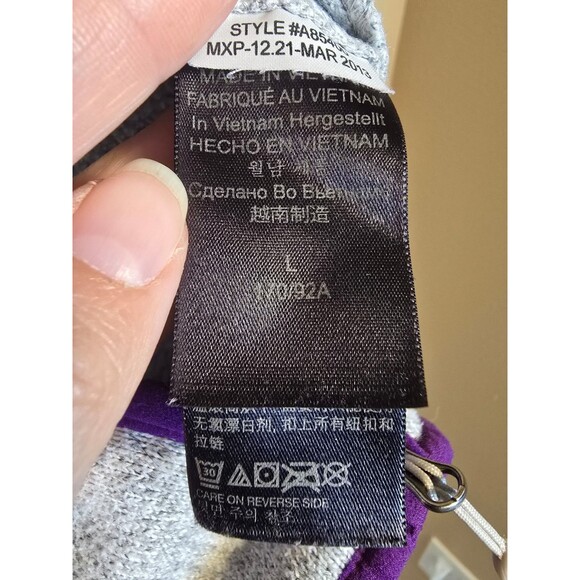 Marmot Women's Full-Zip Fleece Hoody. Size large gray and purple - Picture 6 of 10